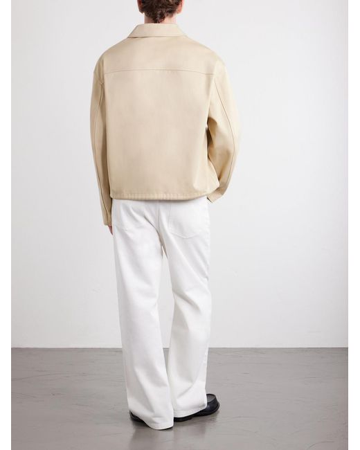 Loewe Natural Logo-Embroidered Cotton-Twill Jacket for men