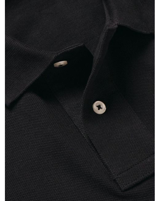 Polo Ralph Lauren Black Slim-Fit Cotton-Piqué Polo Shirt for men