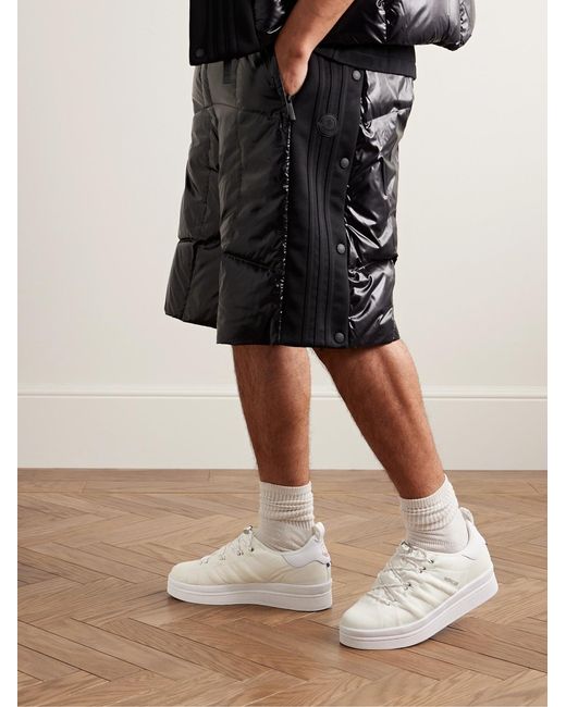 Moncler Genius White Adidas Originals Campus Leather-Trimmed Quilted Gore-Tex Sneakers for men