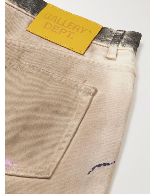 GALLERY DEPT. Natural Hollywood Blv 5001 Straight-leg Paint-splattered Distressed Jeans for men