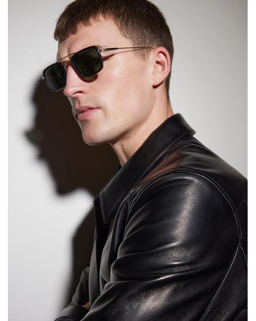 Dita Eyewear Green Flight.006 Aviator-Style-Tone And Acetate Sunglasses for men