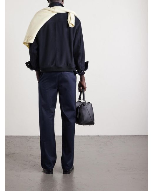 FRAME Blue Suede Blouson Jacket for men