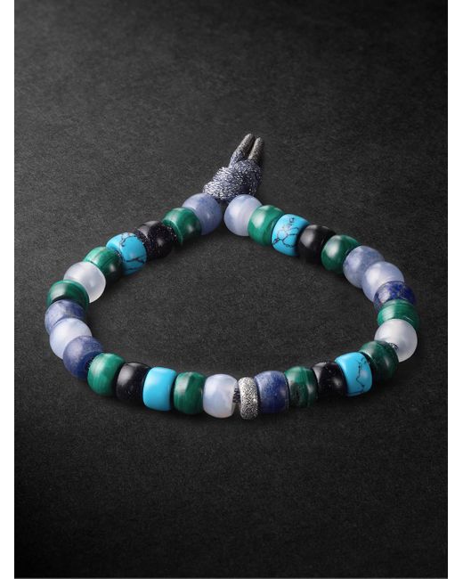 Carolina Bucci Black Portofino Forte Beads Multi-Stone Bracelet for men