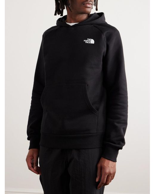 The North Face Black Logo-print Cotton-jersey Hoodie for men