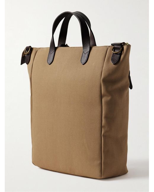 Polo Ralph Lauren Black Ryder Leather-trimmed Canvas Tote Bag for men