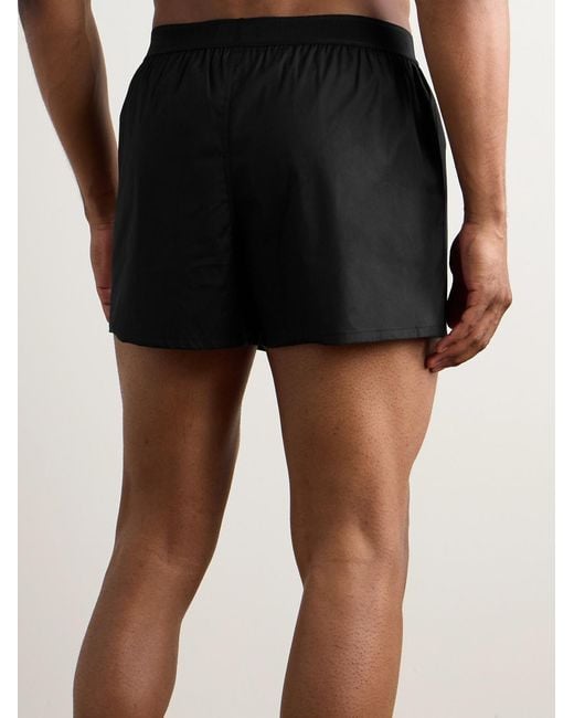 Tom Ford Black Stretch-Cotton Poplin Boxer Shorts for men
