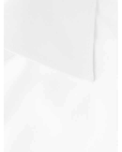 Camicia in popeline di cotone con collo alla francese di Brioni in White da Uomo