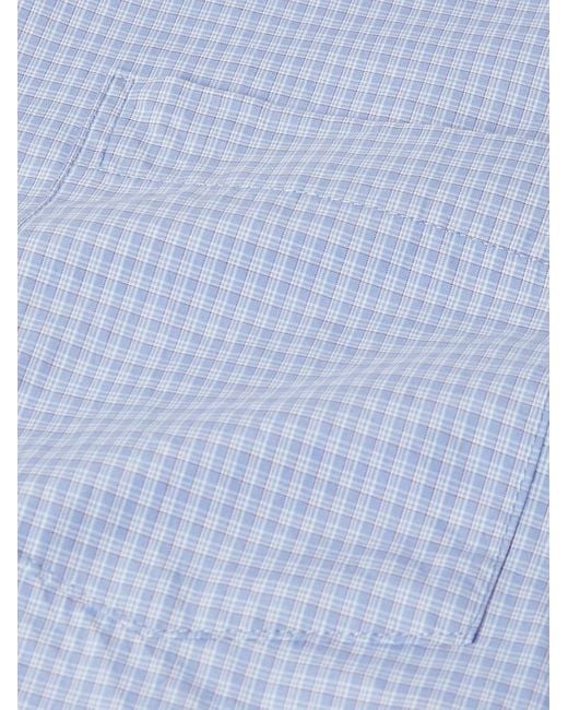 Our Legacy Blue Beyond Checked Cotton-poplin Shirt for men