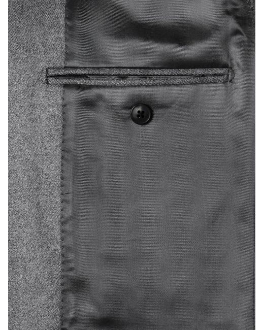 Saman Amel Gray Wool Twill Suit Jacket for men