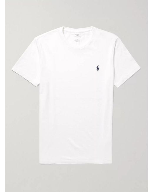 Polo Ralph Lauren White Slim-Fit Cotton-Jersey T-Shirt for men