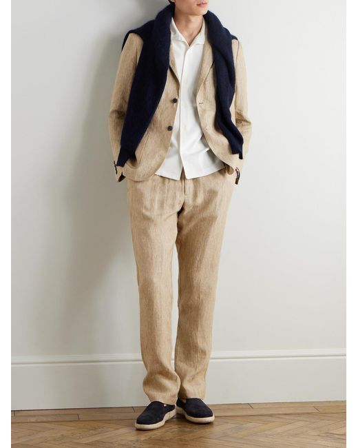 Sunspel Natural Linen Suit Jacket for men