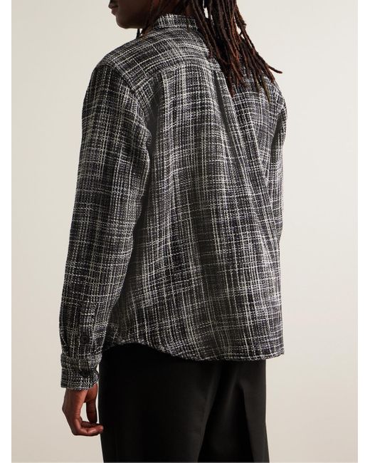 Corridor NYC Gray Spaced Cotton-tweed Overshirt for men