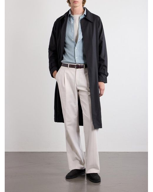 Caruso Blue Cotton And Cashmere-Blend Shirt for men
