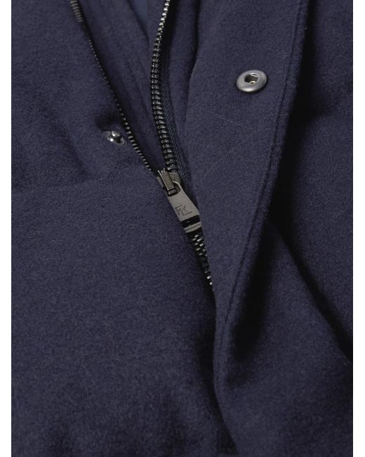 Piumino trapuntato in misto lana con cappuccio Cameron di Ralph Lauren Purple Label in Blue da Uomo