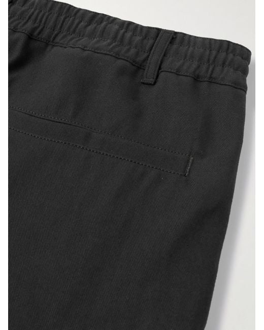 Marni Black Wide-leg Cotton-blend Gabardine Cargo Trousers for men