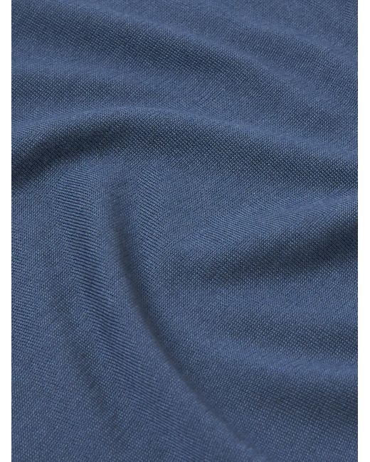 Tom Ford Blue Slim-fit Cashmere Silk-blend Sweater for men