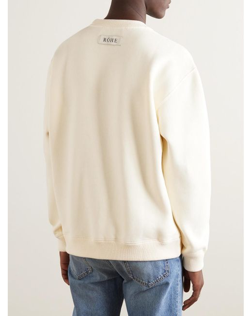 Rohe Natural Cotton-blend Jersey Sweatshirt for men