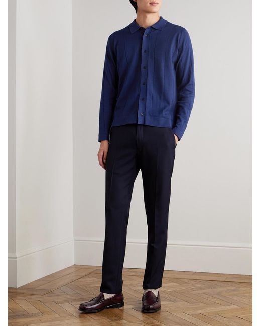 John Smedley Blue Floyd Sea Island Cotton Cardigan for men