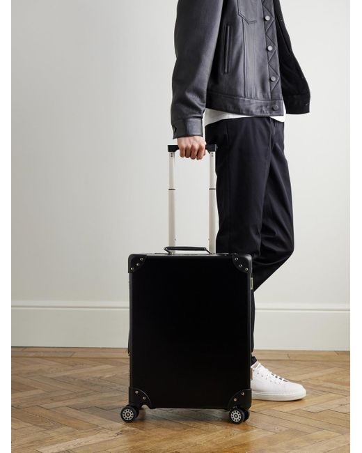 Globe-Trotter Black Metropolis Leather-trimmed Carry-on Suitcase for men
