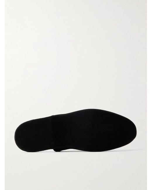 Charvet White Suede Slippers for men