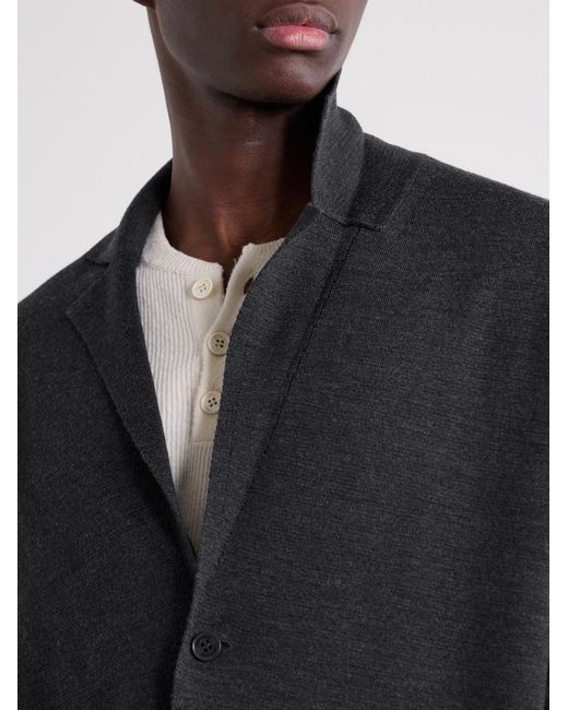 John Smedley Black Narah 2 Merino Wool Blazer for men