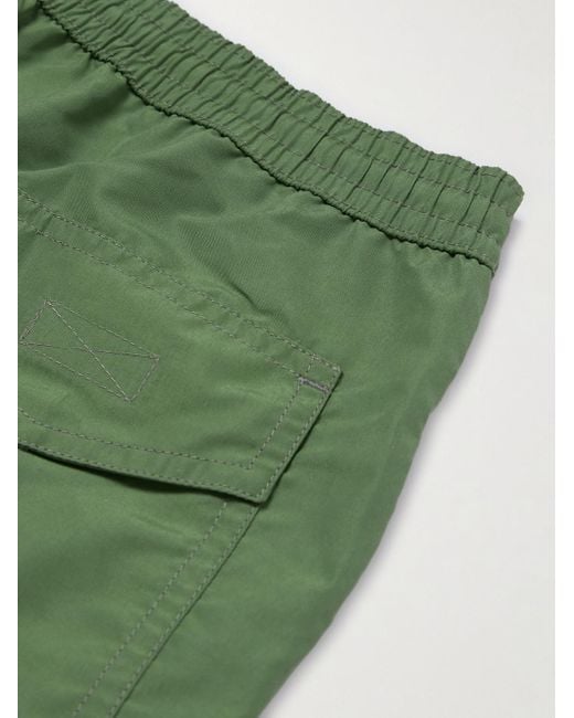 Paul Smith Green Happy Slim-Fit Short-Length Logo-Embroidered Recycled Swim Shorts for men