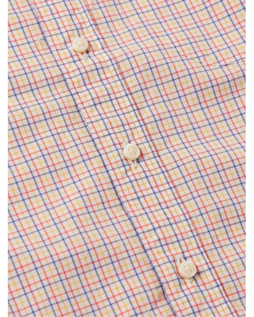 Sid Mashburn Pink Checked Cotton-poplin Shirt for men