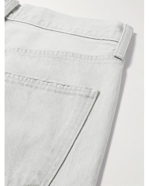 Agolde White Anson Straight-Leg Frayed Organic Denim Shorts for men