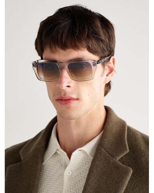 Dita Eyewear Brown Grandmaster-Nine Square-Frame Acetate Suglasses for men