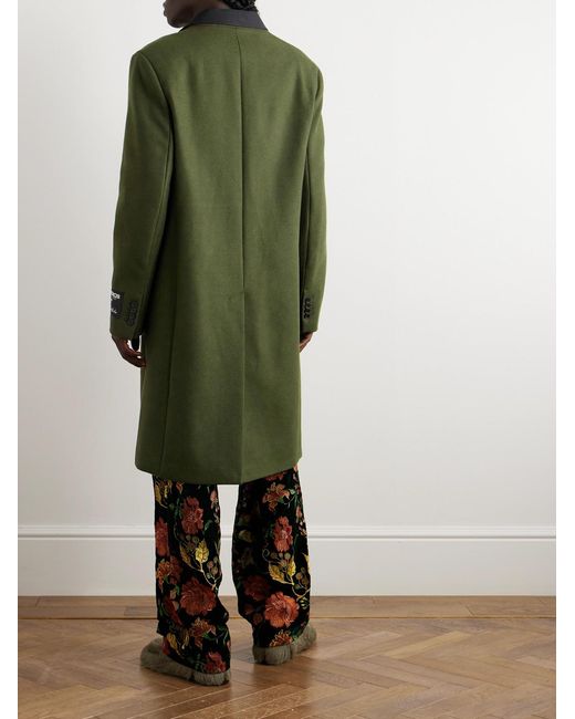 Acne Green Orkar Wool-Blend Coat for men
