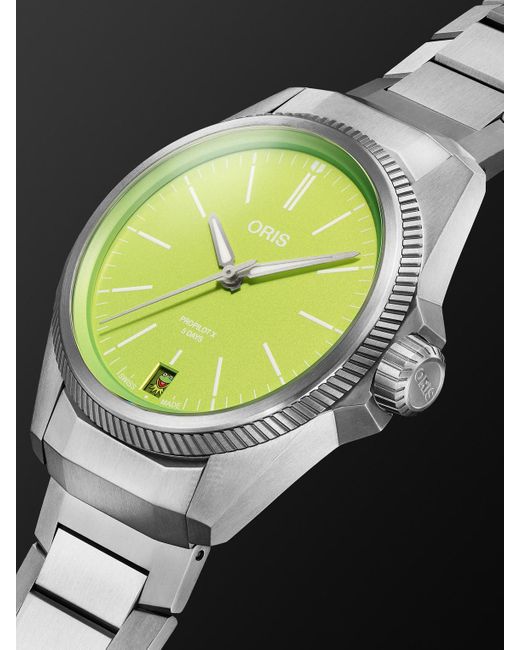 Oris Black The Muppets Propilot X Kermit Limited Edition 39Mm Titanium Watch, Ref. No. 01 400 7778 7157-Set for men