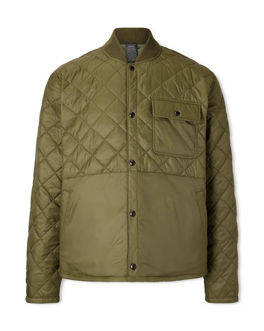 RRL Green Edmund Reversible Quilted Shell Jacket for men