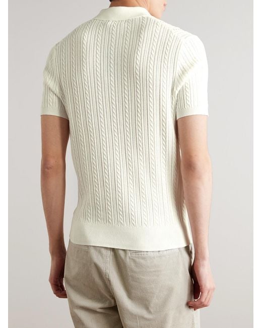 Polo Ralph Lauren Natural Cable-knit Cotton Polo Shirt for men