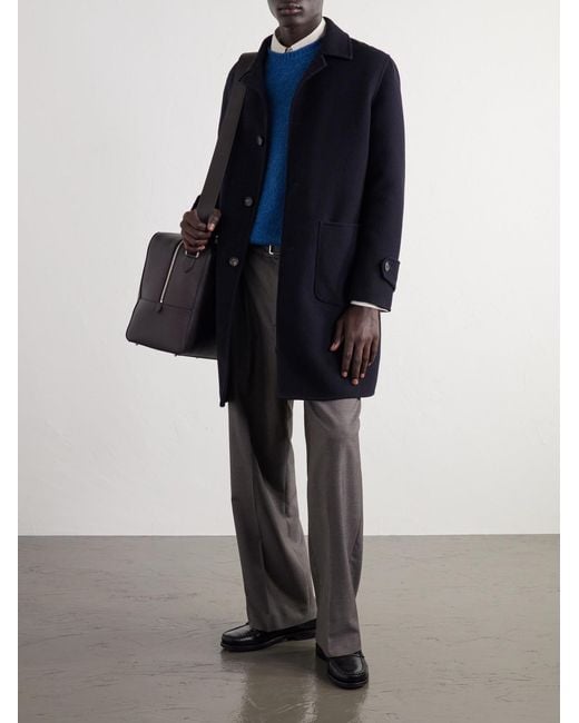 Eleventy Blue Wool Coat for men