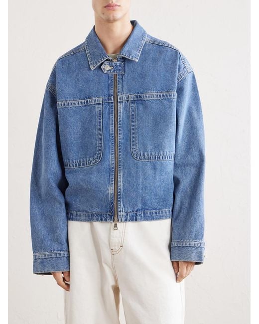 Agolde Blue Croydon Panelled Denim Jacket for men