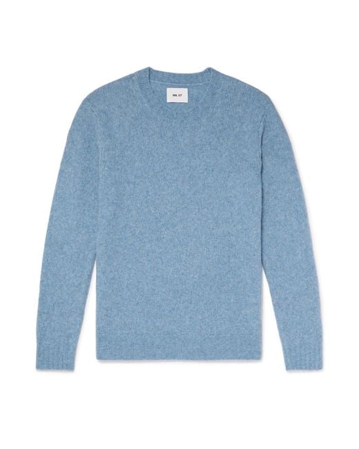 NN07 Blue Lee 6598 Merino Wool-Blend Sweater for men