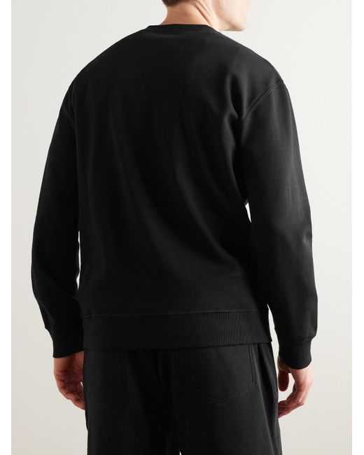 Brunello Cucinelli Black Cotton-blend Jersey Sweatshirt for men