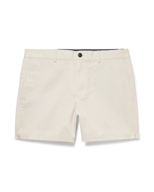 Club Monaco Natural Jax Straight-leg Cotton-blend Twill Shorts for men