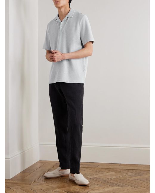 Mr P. Gray Organic Cotton-Piqué Polo Shirt for men