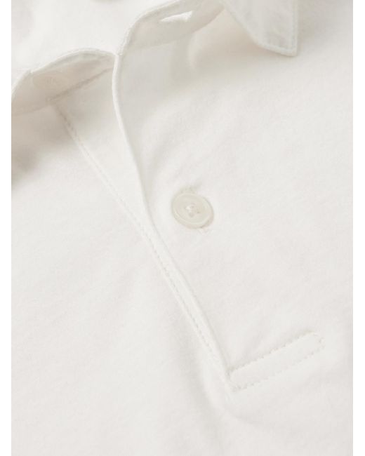 Club Monaco Polohemd aus Sea-Island-Baumwoll-Jersey in White für Herren
