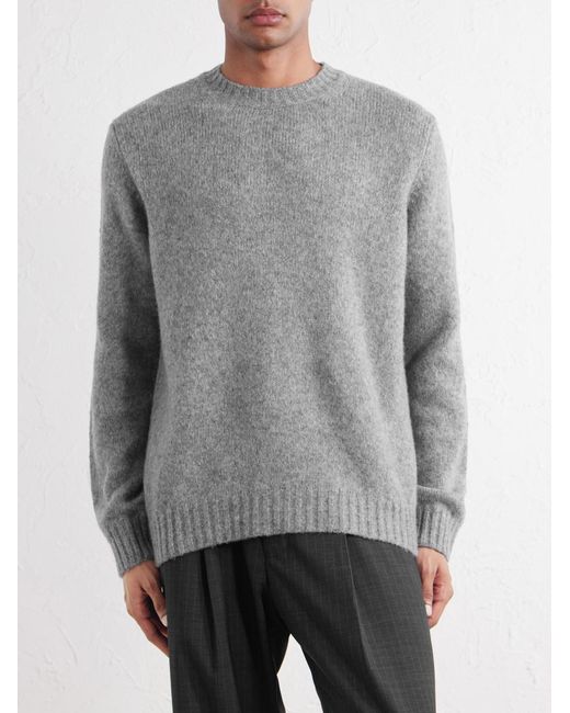 NN07 Gray Lee 6598 Merino Wool-Blend Sweater for men