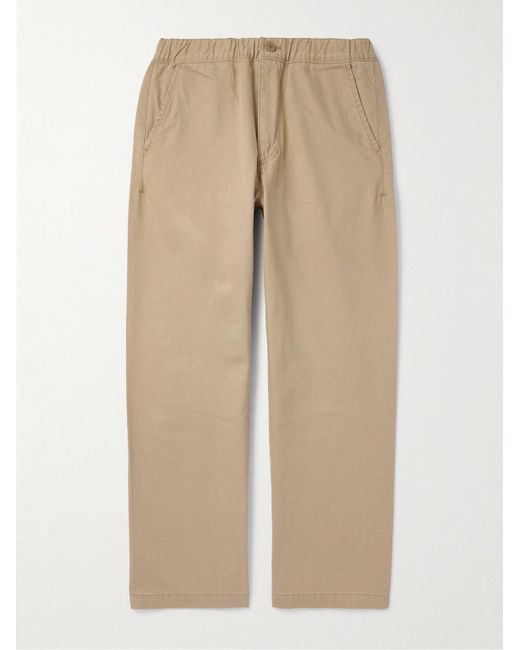 Remi Relief Natural Straight-leg Cotton-twill Trousers for men