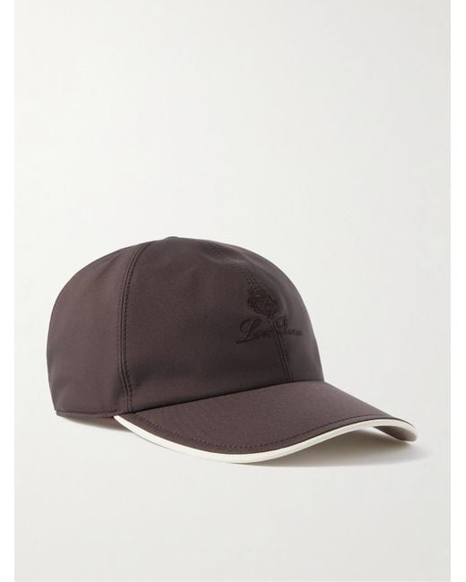Loro Piana Brown Logo-embroidered Storm System® Shell Baseball Cap for men