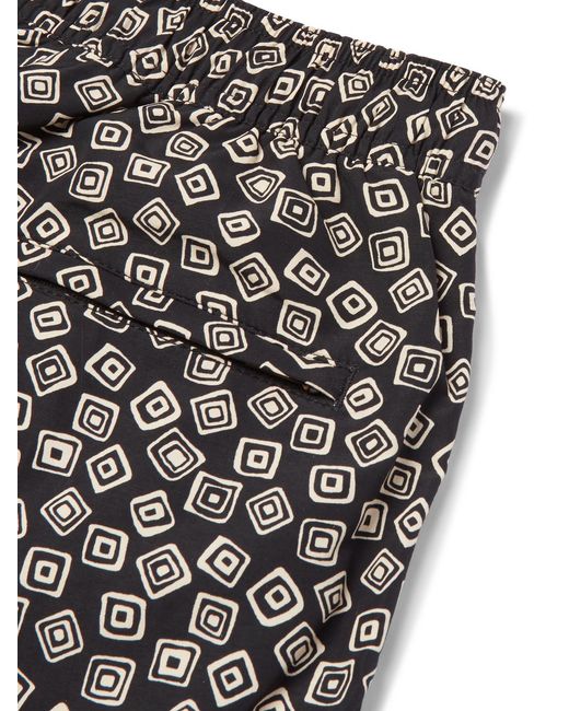 Thorsun Gray Charvet Mid-Length Printed Swim Shorts for men