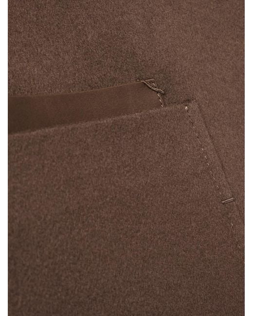 Zegna Brown Ii Conte Leather-trimmed Oasi Cashmere-felt Jacket for men