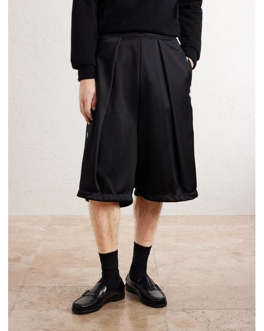 Kapital Blue Kome-Kome Straight-Leg Satin-Jersey Shorts for men