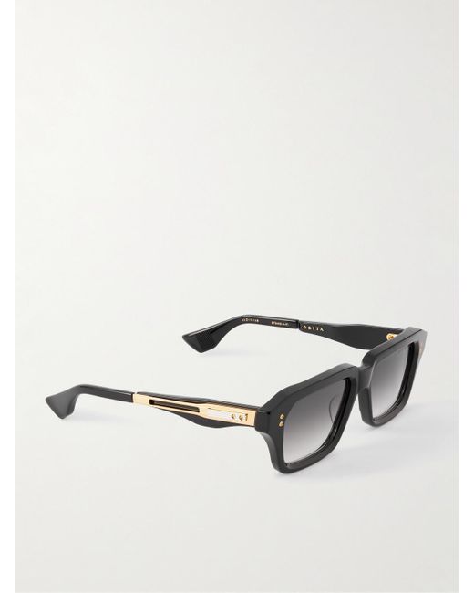 Dita Eyewear Black Detron Square-Frame Titanium And Acetate Sunglasses for men