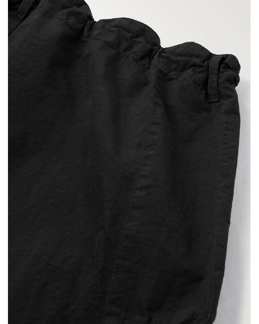 C P Company Black Straight-leg Logo-appliquéd Ripstop Cargo Pants for men