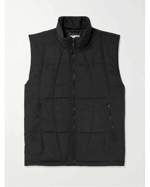 Adidas Originals Black Adventure Padded Quilted Recycled-shell Gilet for men