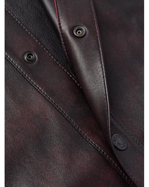 Acne Black Laraw Oversized Leather Shirt Jacket for men